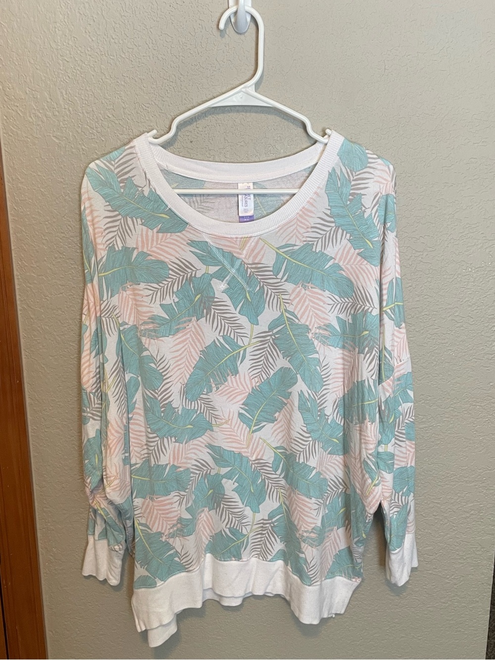 Palm leaf pajama shirt